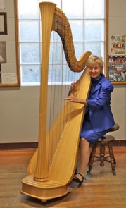 Renowned harpist Carrol McLaughlin, from the UA School of Music, wanted to see how harp music might contribute to healing for ICU patients. (Photo by Shelley Shelton/University Communications) Renowned harpist Carrol McLaughlin, from the UA School of Music, wanted to see how harp music might contribute to healing for ICU patients.